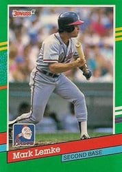 1991 Donruss Base Set Mark Lemke #604 card