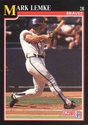 1991 Score Base Set Mark Lemke #779 card
