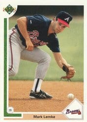 1991 Upper Deck Base Set Mark Lemke #419 card