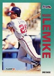1992 Fleer Base Set Mark Lemke #362 card