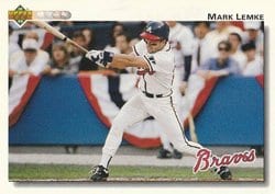 1992 Upper Deck Base Set Mark Lemke #47 card
