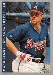 1993 Fleer Base Set Mark Lemke #368 card