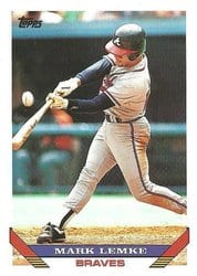 1993 Topps Base Set Mark Lemke #116 card