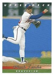 1993 Upper Deck Base Set Mark Lemke #109 card