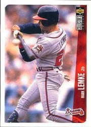 1996 Collector's Choice Base Set Mark Lemke #44 card