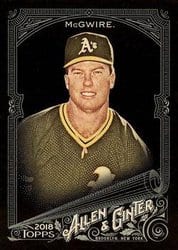 2018 Topps Allen & Ginter X Base Set Mark McGwire #212 card