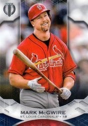 2019 Topps Tribute Base Set Mark McGwire #86 card