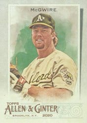 2020 Topps Allen & Ginter Base Set Mark McGwire #73 card