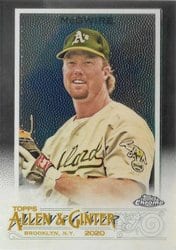 2020 Topps Allen & Ginter Chrome Base Set Mark McGwire #73 card
