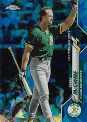 2020 Topps Chrome Update Sapphire Edition Base Set Mark McGwire #U-296 card