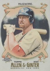 2021 Topps Allen & Ginter Chrome Base Set Mark McGwire #27 card