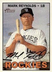 2016 Topps Heritage Base Set Mark Reynolds #607 card