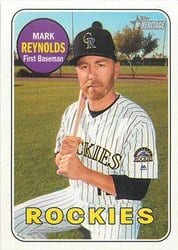 2018 Topps Heritage Base Set Mark Reynolds #181 card