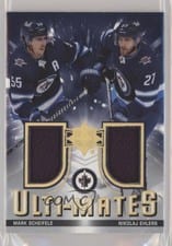 2021-22 Upper Deck Ultimate Collection Ulti-Mates Jersey Mark Scheifele/Nikolaj Ehlers #UTM-SE card