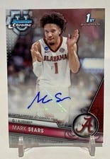 2023-24 Bowman University Chrome Bowman Chrome Prospects Autographs Mark Sears #BCPA-MS card