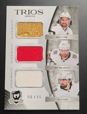 2020-21 Upper Deck The Cup Cup Trios Jersey Mark Stone/Max Pacioretty/Alex Tuch #C3-PST card