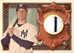 2022 Topps Allen & Ginter Relics (Pattern A) Mark Teixeira #AGRA-MT card