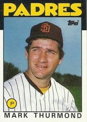 1986 Topps Base Set Mark Thurmond #37 card