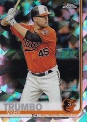 2019 Topps Chrome Sapphire Edition Base Set Mark Trumbo #131 card
