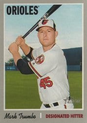 2019 Topps Heritage Base Set Mark Trumbo #213 card