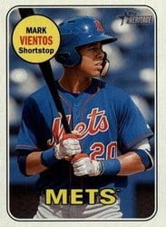 2018 Topps Heritage Minor League Base Set Mark Vientos #116 card