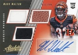 2018 Panini Absolute Base Set Mark Walton #179 card