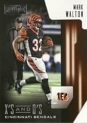 2018 Panini Playbook X's and O's Mark Walton #21 card