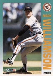 1992 Fleer Base Set Mark Williamson #30 card