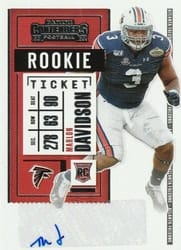 2020 Panini Contenders Base Set Marlon Davidson #294 card