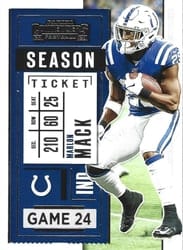 2020 Panini Contenders Base Set Marlon Mack #60 card