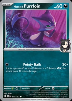Destined Rivals Marnie's Purrloin #130 card