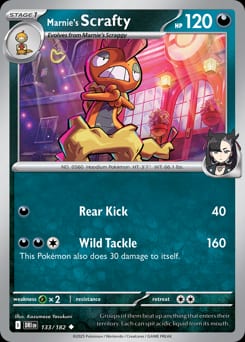 Destined Rivals Marnie's Scrafty #133 card
