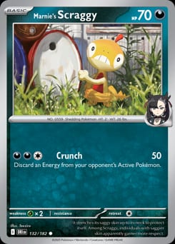 Destined Rivals Marnie's Scraggy #132 card