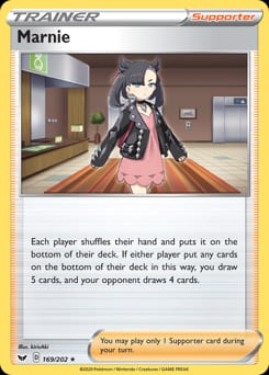 2020 Sword & Shield Marnie #169 card