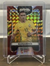 2018 Panini Prizm World Cup Marquinhos Red Mosaic Prizm #30 card