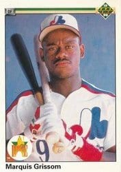 1990 Upper Deck Base Set Marquis Grissom #9 card