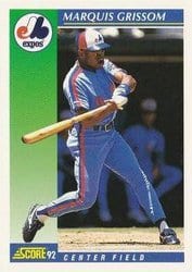 1992 Score Base Set Marquis Grissom #66 card