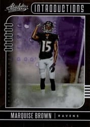 2019 Panini Absolute Introductions Marquise Brown #14 card