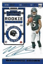 2019 Panini Contenders Base Set Marquise Brown #107 card