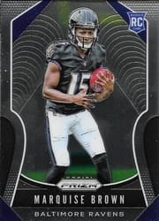 2019 Panini Prizm Base Set Marquise Brown #341 card
