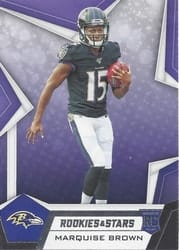 2019 Panini Rookies & Stars Base Set Marquise Brown #114 card