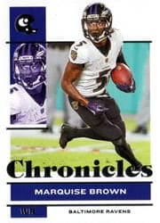 2021 Panini Chronicles Base Set Marquise Brown #9 card