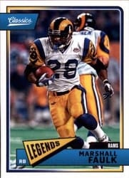 2018 Panini Classics Base Set Marshall Faulk #143 card