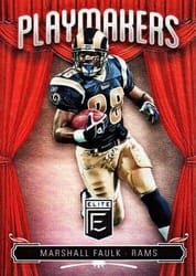 2019 Donruss Elite Playmakers Marshall Faulk #PM-10 card