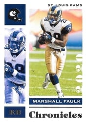 2020 Panini Chronicles Base Set Marshall Faulk #59 card