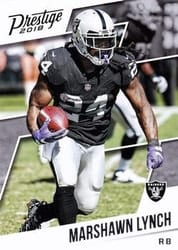 2018 Panini Prestige Base Set Marshawn Lynch #80 card