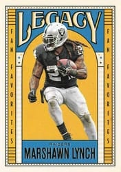 2019 Panini Legacy Fan Favorites Marshawn Lynch #FF-ML card
