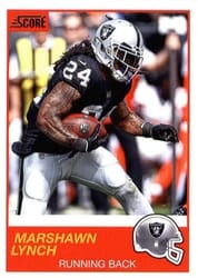 2019 Score Base Set Marshawn Lynch #38 card