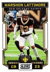 2023 Score Base Set Marshon Lattimore #57 card
