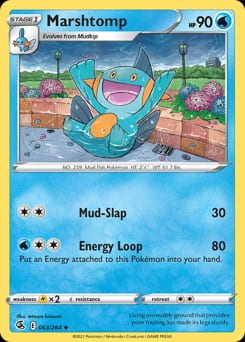 2021 Fusion Strike Marshtomp #63 card